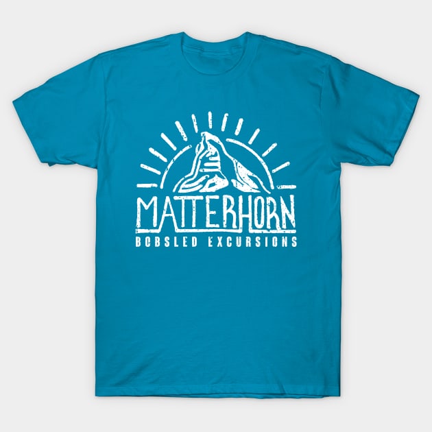 Matterhorn Bobsled Excursions T-Shirt by plaidmonkey